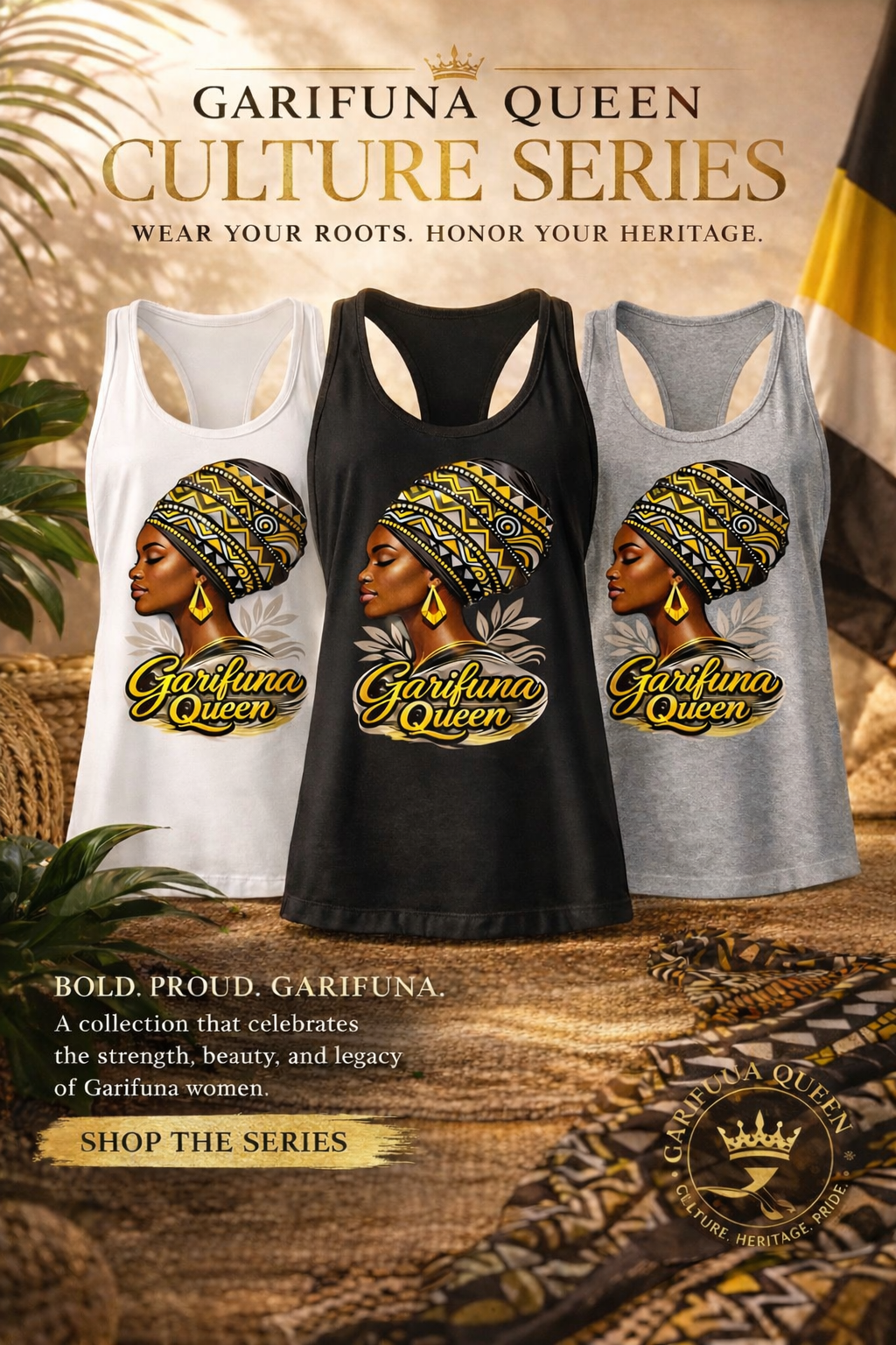 Garifuna Queen Racerback Tank Top